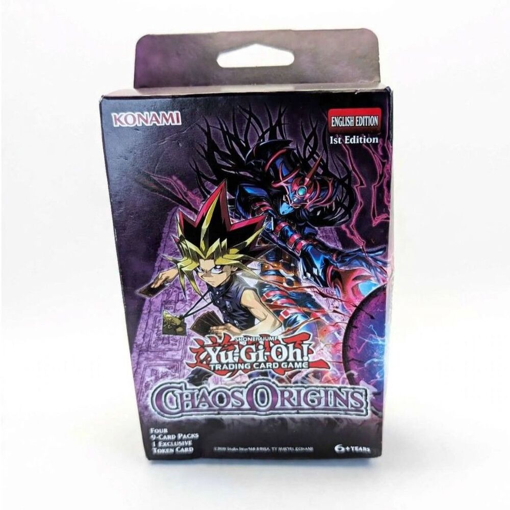 Yu-Gi-Oh Chaos Origins 4 Pack Booster Box 1st Ed Token Card Konami TCG Sealed